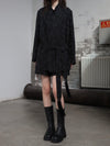 INTO THE EAST 25 Autumn/Winter Dark Jacquard Tassel Lace-up Jacket/Vest/Shorts ITE-E1DGAW027BL20JK-HEI Jacket